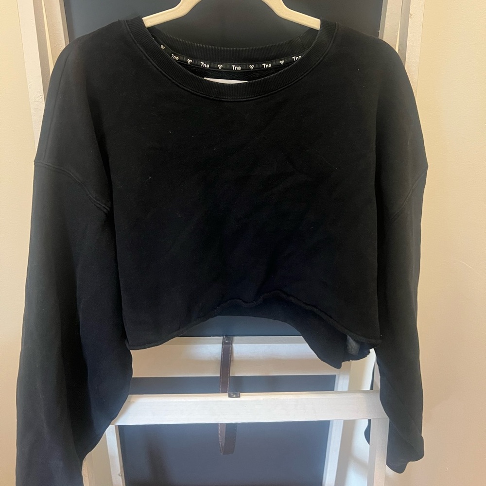 Aritzia Black Cropped Hoodie